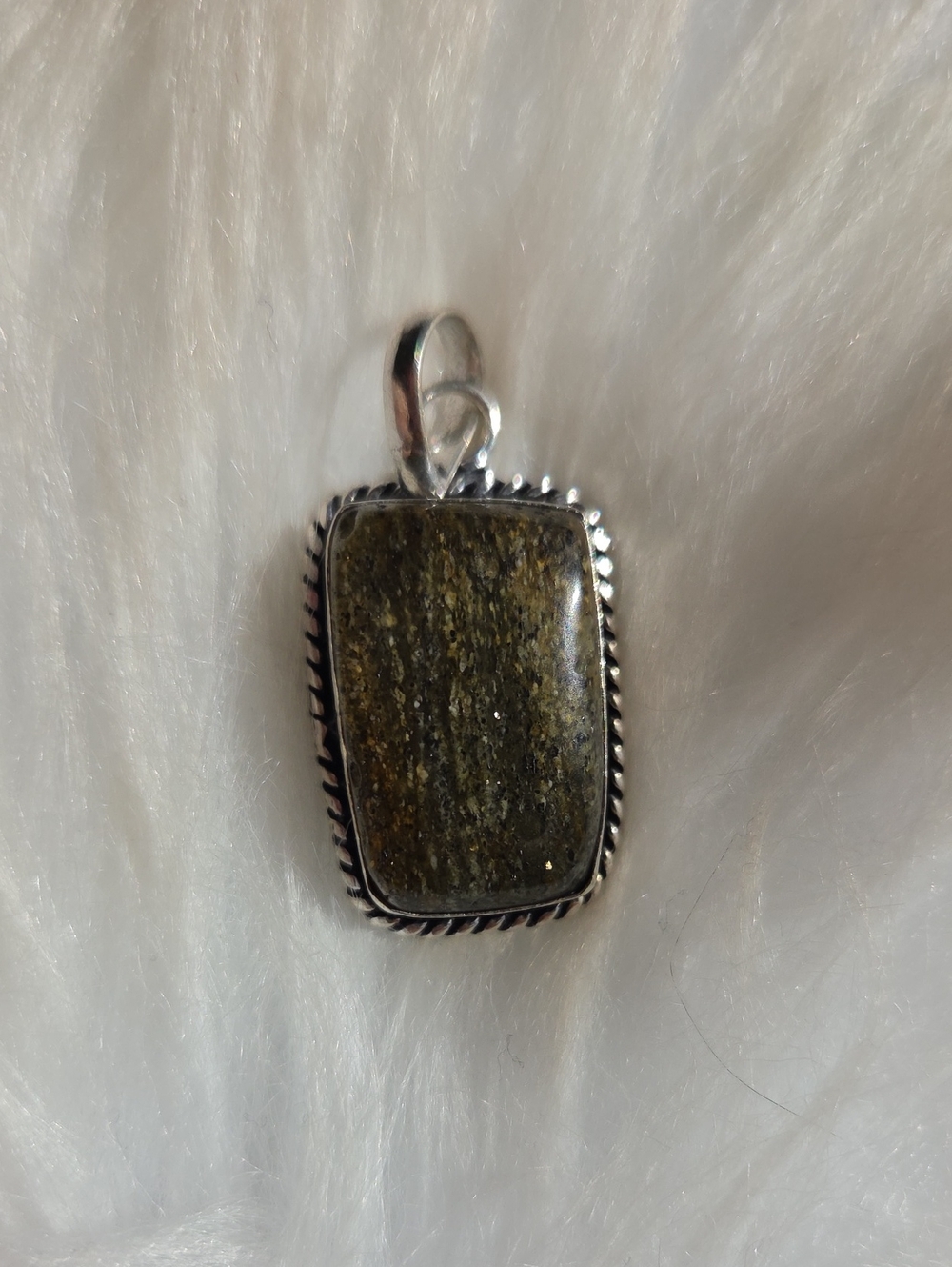 Bronzite Silver Plated 925 Gemstone Necklace Pendant